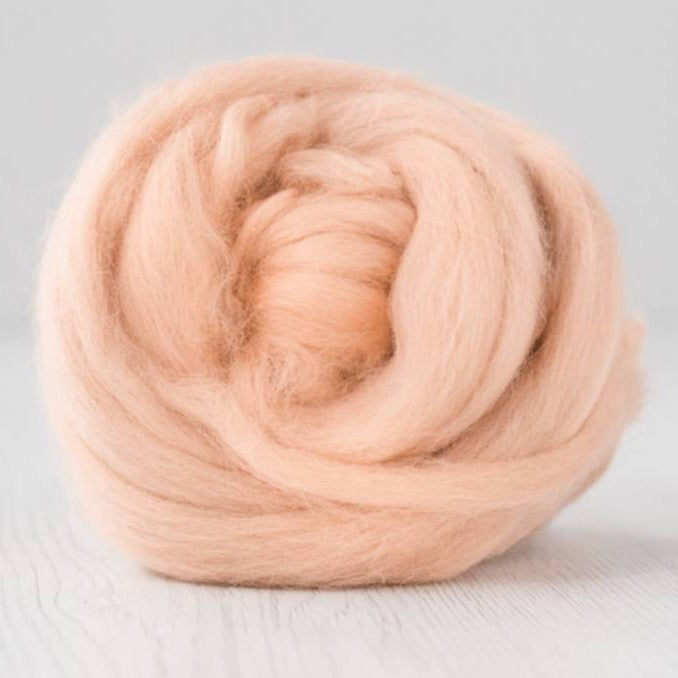 flamingo merino roving: solid colours by gram by dyeing house gallery at Wabi Sabi
