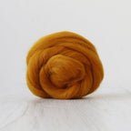 saffron corriedale roving by gram by ashford / dyeing house gallery at Wabi Sabi