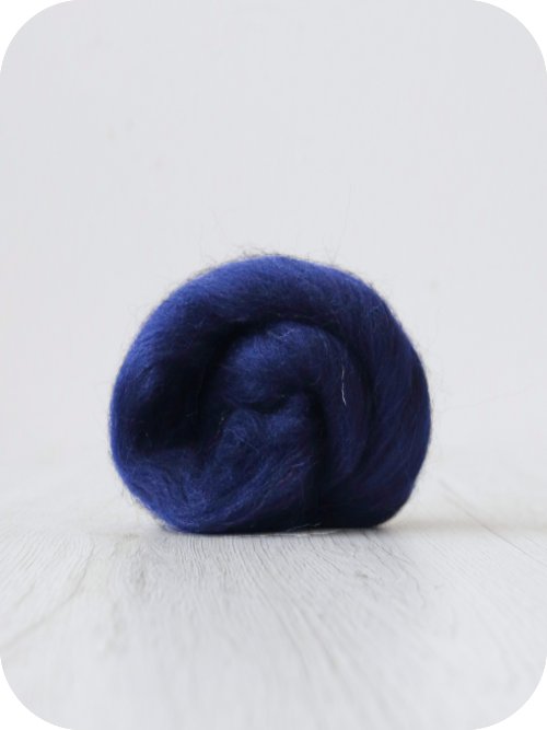 'deep indigo ' corriedale roving by gram by Ashford / DHG | Wabi Sabi