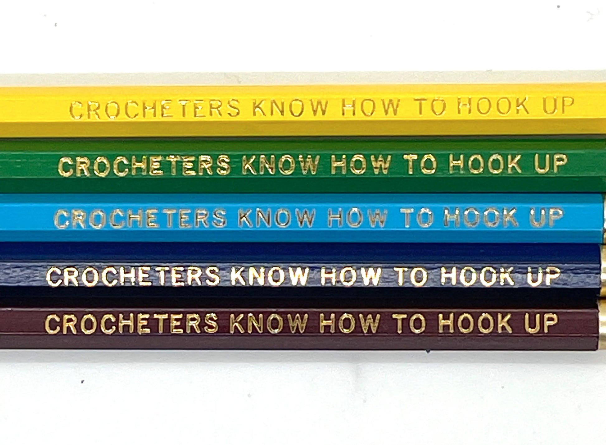 Crafty Pencils - crocheters know how to hook up at Wabi Sabi