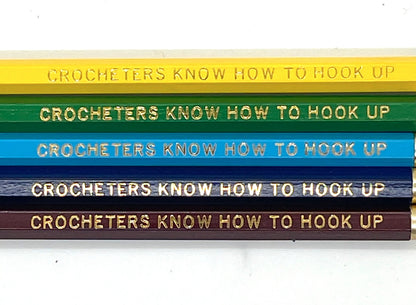 Crafty Pencils - crocheters know how to hook up at Wabi Sabi