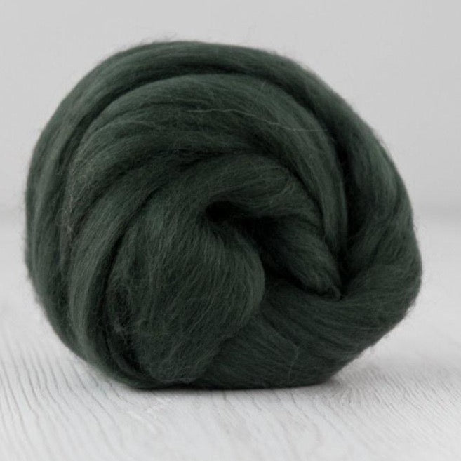 fir merino roving: solid colours by gram by dyeing house gallery at Wabi Sabi