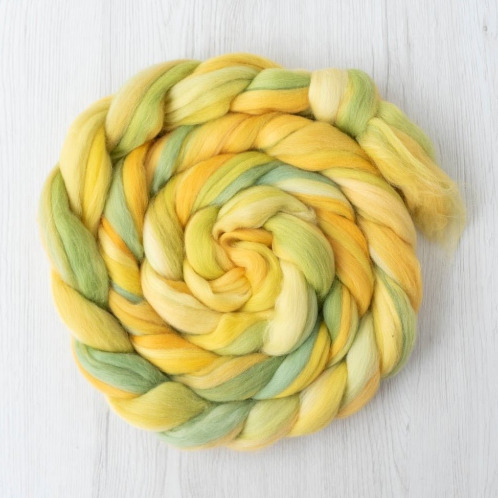 flower seller merino multicolour roving by dyeing house gallery at Wabi Sabi