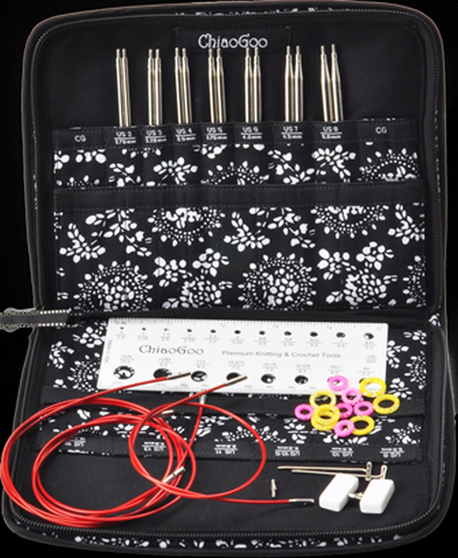 5" 2.75 - 10mm C Set TWIST red lace interchangeable sets by chiaogoo at Wabi Sabi