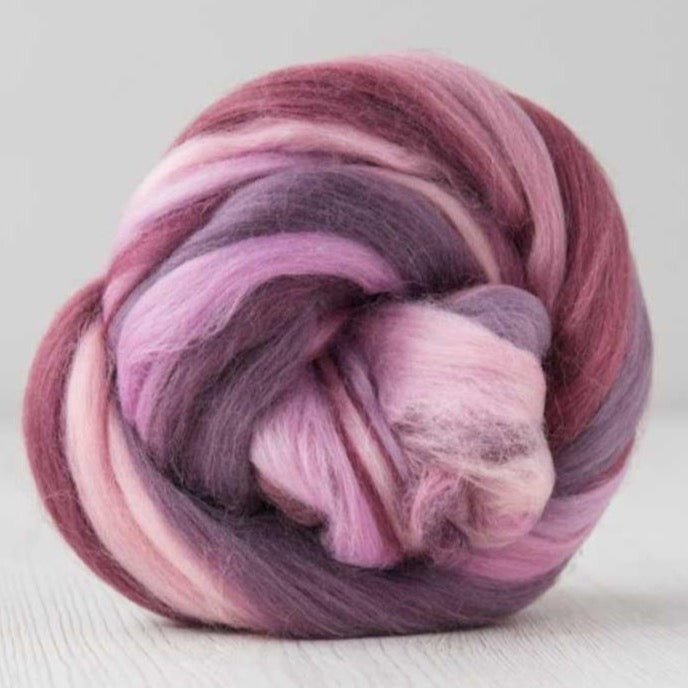 irises merino multicolour roving by dyeing house gallery at Wabi Sabi