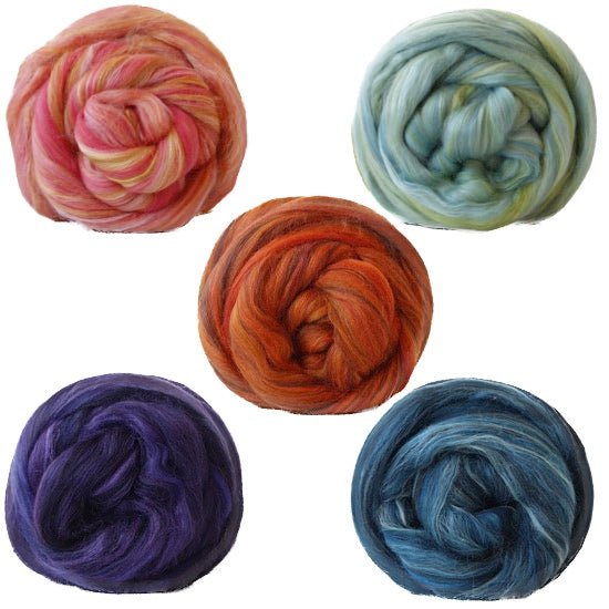 Merino Roving: Lepidoptera Collection By Gram - set of all 5 (online only) at Wabi Sabi