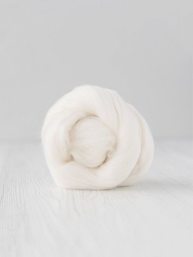 milk merino silk roving by gram by dyeing house gallery at Wabi Sabi