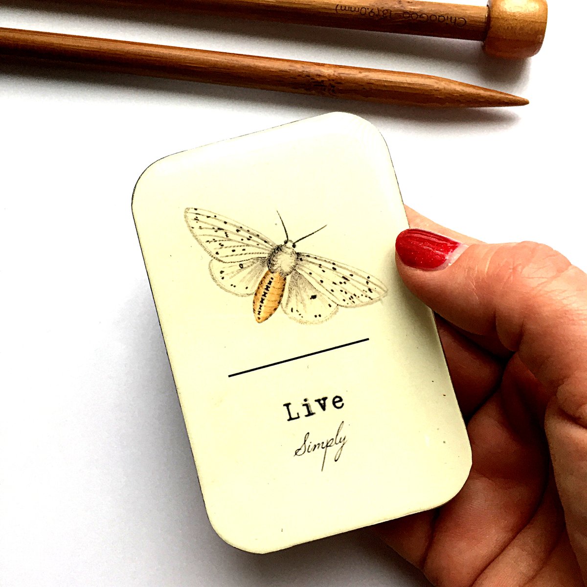 Notions Tins - moth | live simply at Wabi Sabi