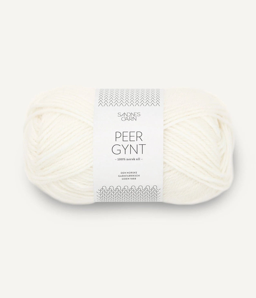 1001 white peer gynt by sandnes garn at Wabi Sabi