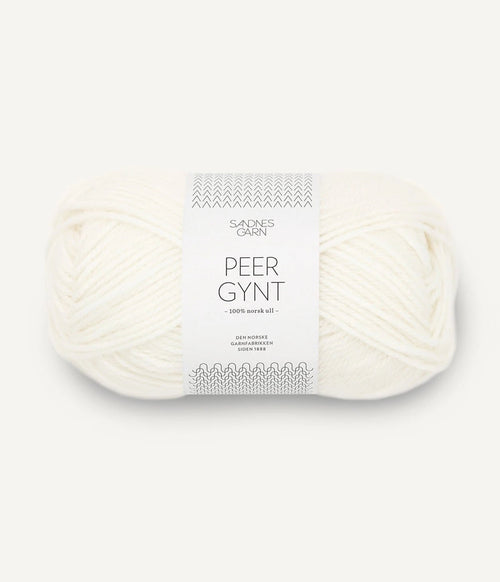 1001 white peer gynt by sandnes garn at Wabi Sabi