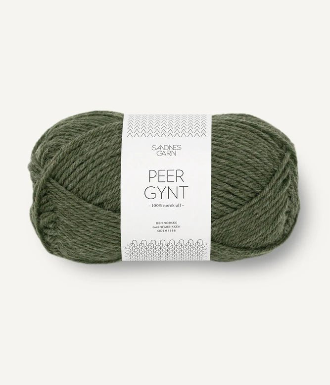 9572 dark green heather peer gynt by sandnes garn at Wabi Sabi