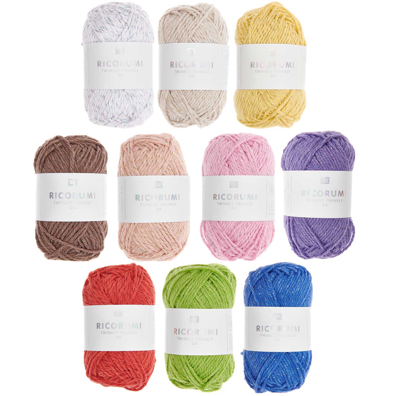 Twinkly Twinkly Ricorumi DK - pack of 10 colours at Wabi Sabi