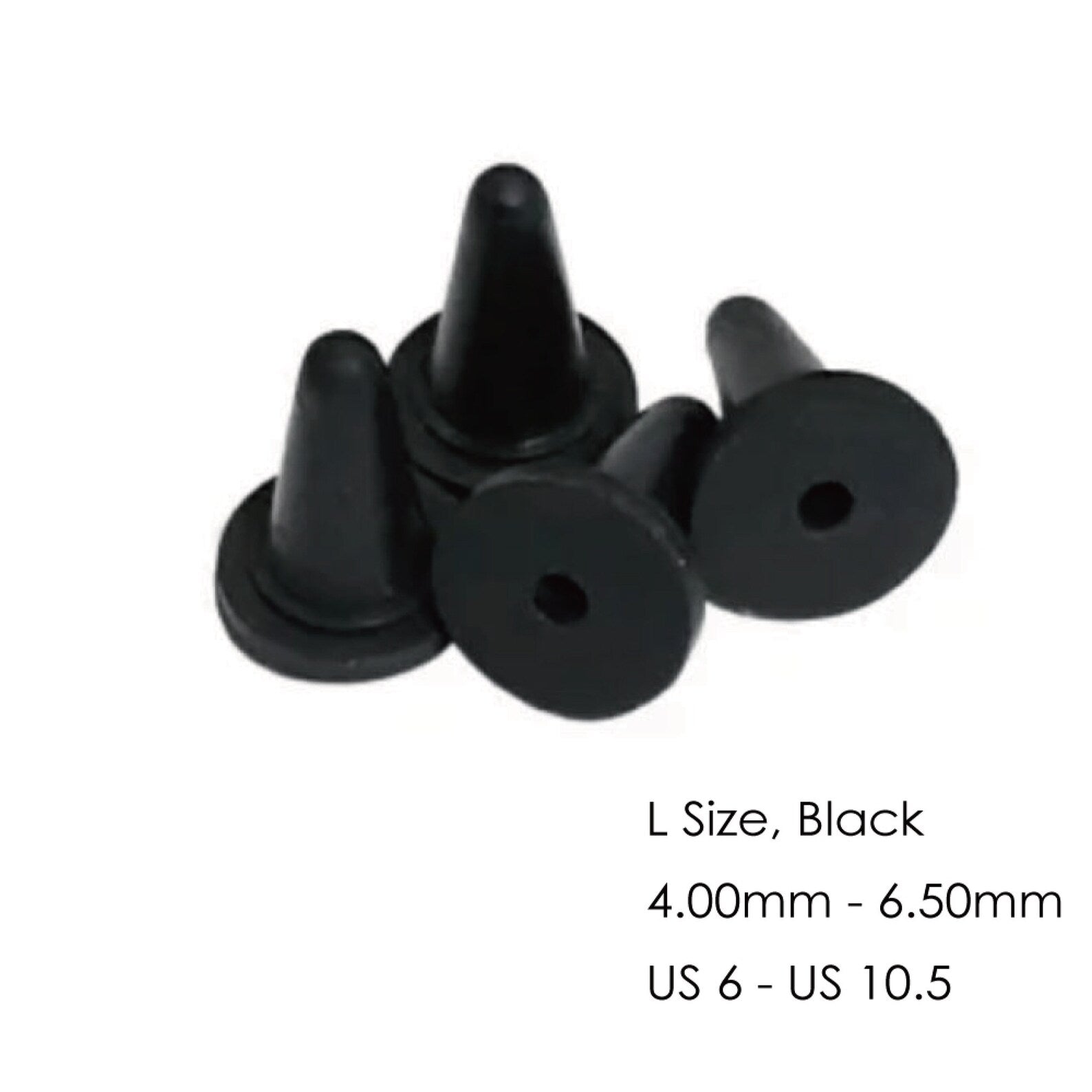 rubber point protectors - black (4mm - 6.5mm) at Wabi Sabi