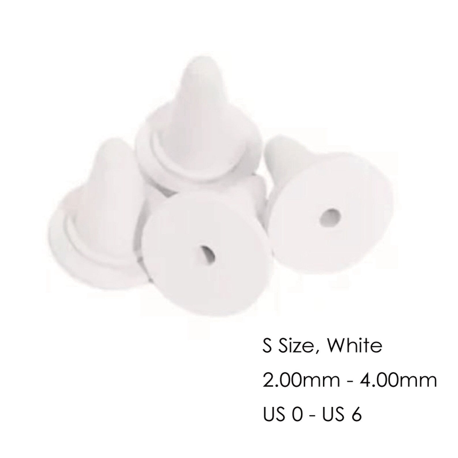 white (2mm - 4mm) rubber point protectors by seeknit at Wabi Sabi