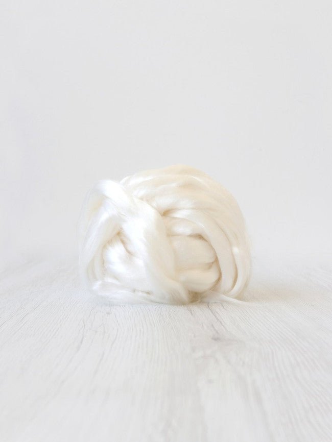 Tencel™ Lyocell Roving: 50g - Natural White at Wabi Sabi