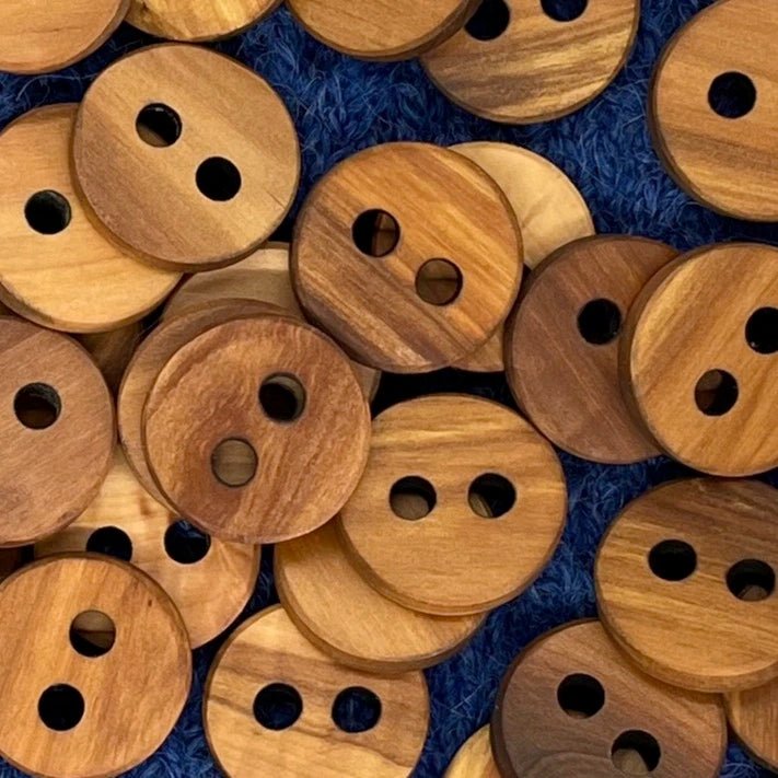 wooden buttons - 1" - applewood (4) at Wabi Sabi