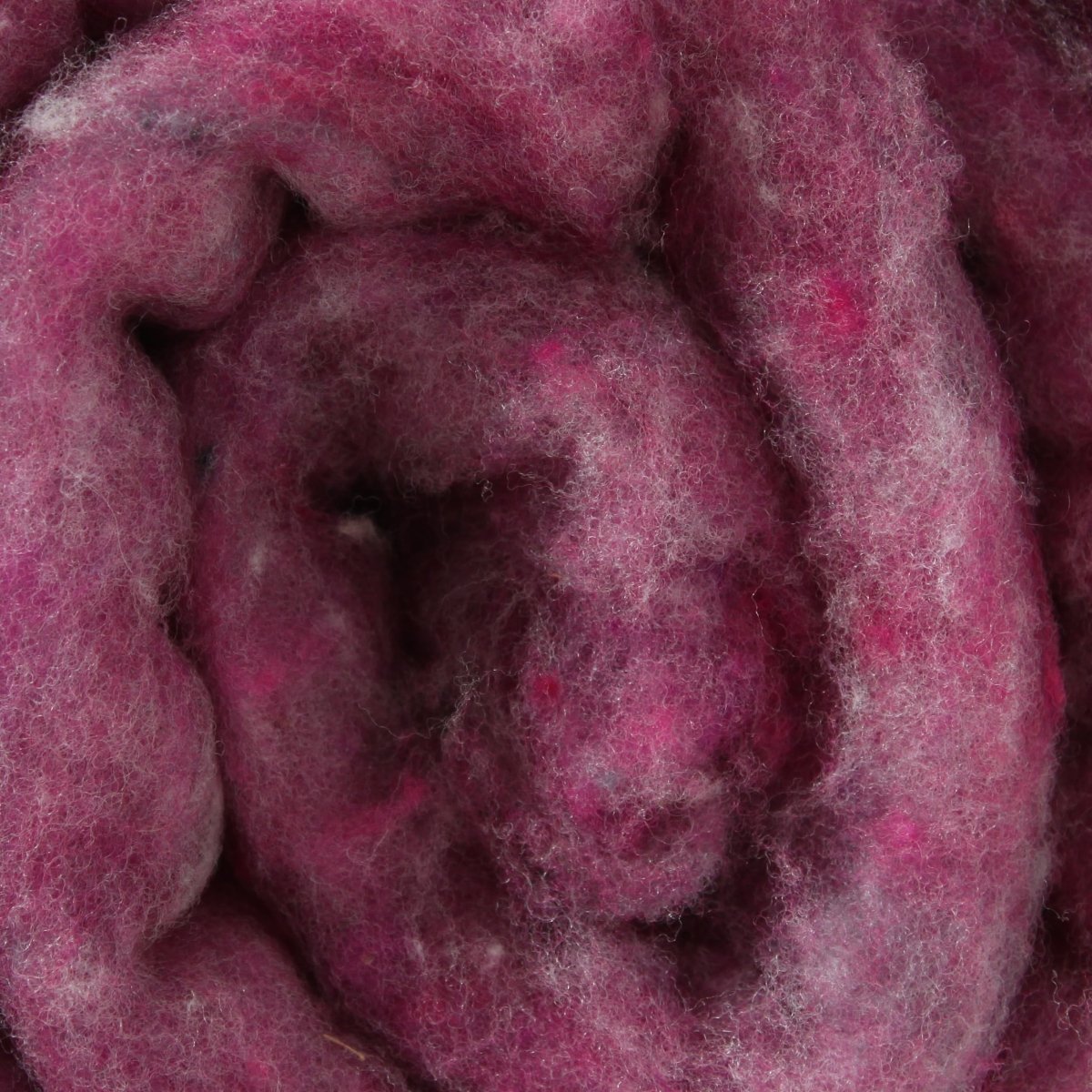 Wool Batts: 50g - 114 Dark Pink Heather at Wabi Sabi