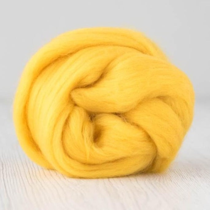 yolk merino roving: solid colours by gram by dyeing house gallery at Wabi Sabi